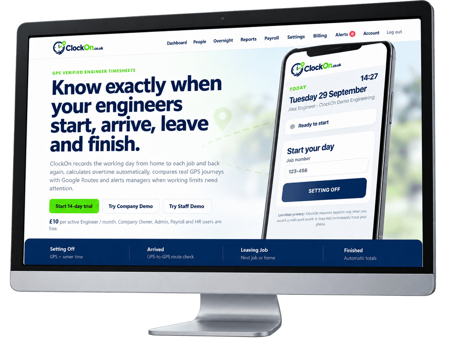ClockOn workforce platform developed by DigitalBooth