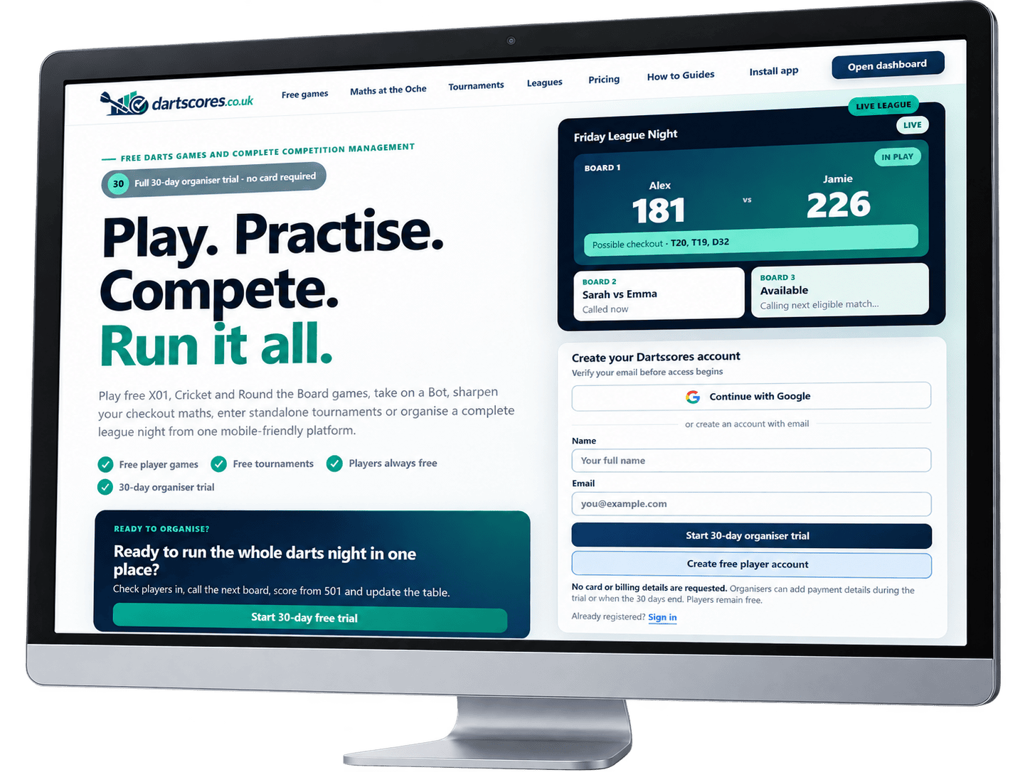 DartsScores platform